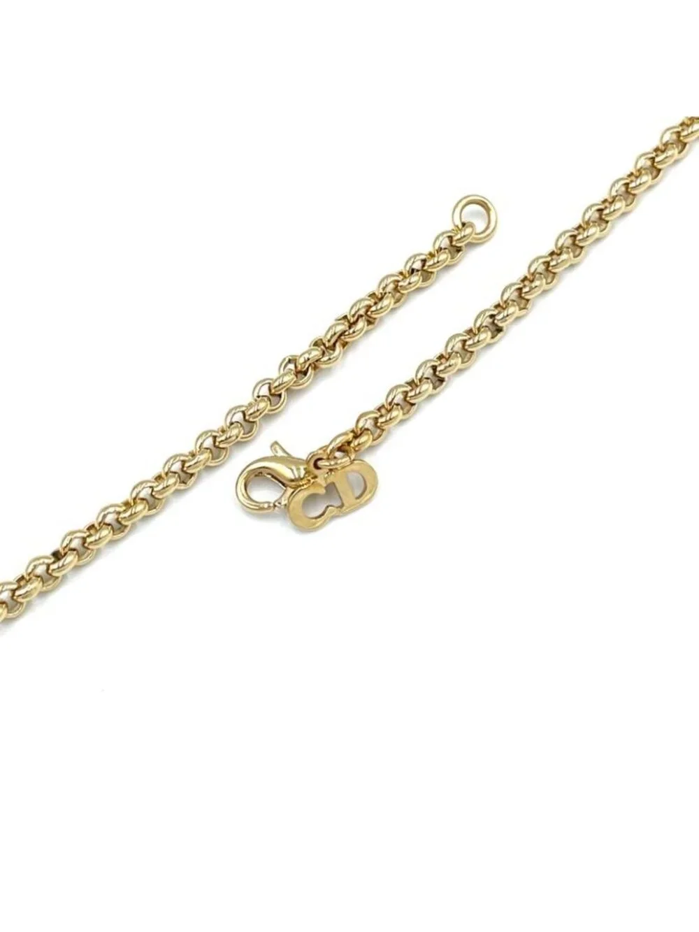 Dior Vintage Logo Gold Plated Necklace - Picture 7 of 11